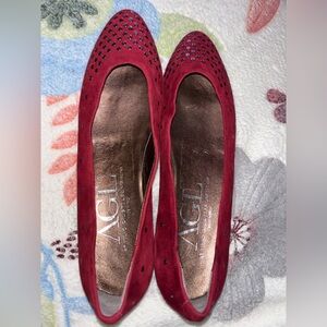 Attilio Giusti Leombruni size 41 maroon flats